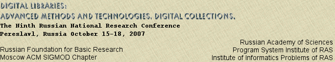Digital libraries: advanced methods and technologies, digital collections